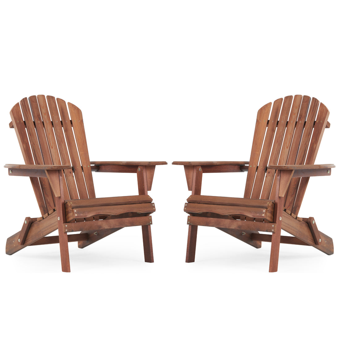 Wooden Outdoor Folding Adirondack Chair Set Of 2 Wood Lounge Patio Chair For Garden,Garden, Lawn, Backyard, Deck, Pool Side, Fire Pit,Half Assembled Natural & Light Brown Wood Solid Wood