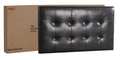 Caldwell G1304 Tb Up Twin Bedblack Box Spring Required Twin Black Foam Faux Leather Pu