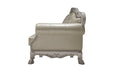 Dresden Loveseat W 3 Pillows, Synthetic Leather & Bone White Finish Lv01689 White Pu Leather