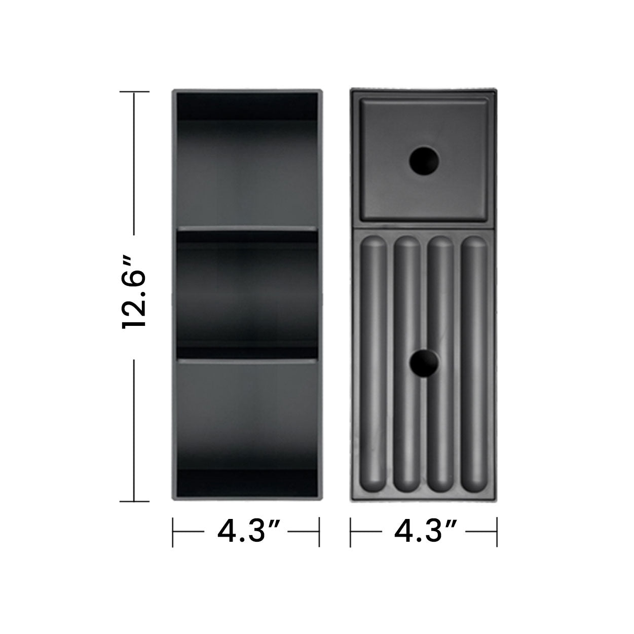 U056 Etna24W 308 Etna 24" Striped Brushed Black Oak Floating Bathroom Vanity With White Ceramic Sink, Bathroom Vanity For Modern Bathroom, One Piece White Sink Basin Without Drain, Pre Assembled