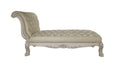 Dresden Chaise W Pillow, Synthetic Leather & Bone White Finish Ac01693 White Pu Leather