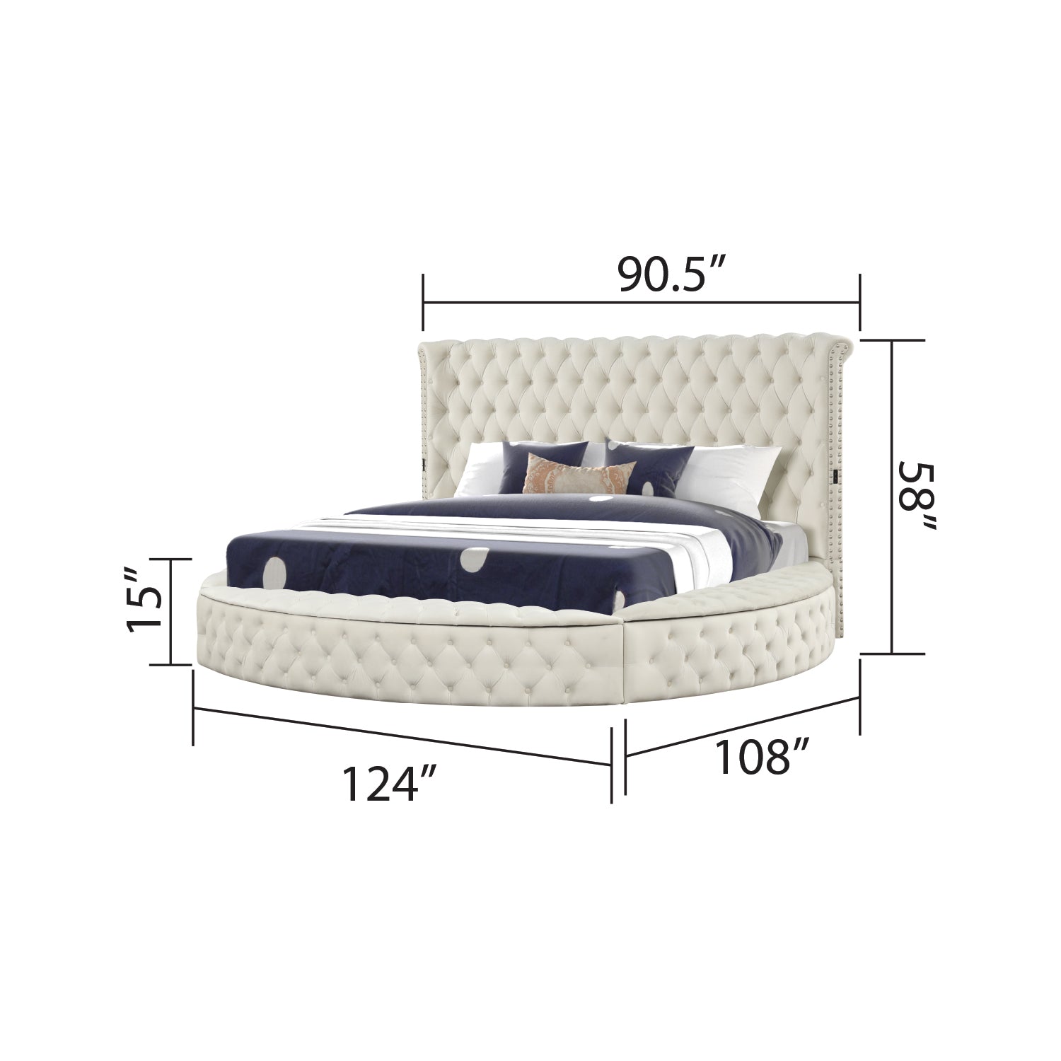 Modern Style King 5Pc Bedroom Set With Usb Ports & Made With Wood In Cream Box Spring Not Required King Cream Wood 5 Piece Set Bedroom Bed Included,Chest Included,Dresser Included,Mirror