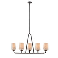 5 Light Linear Chandelier Bronze Polyester