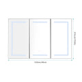 48*30 In Led Mirror Lighted Medicine Cabinet With Lights, Led Medicine Cabinet W Defogger, Dimmer, 3X Makeup Mirror, Outlets & Usb Matte Black Aluminium