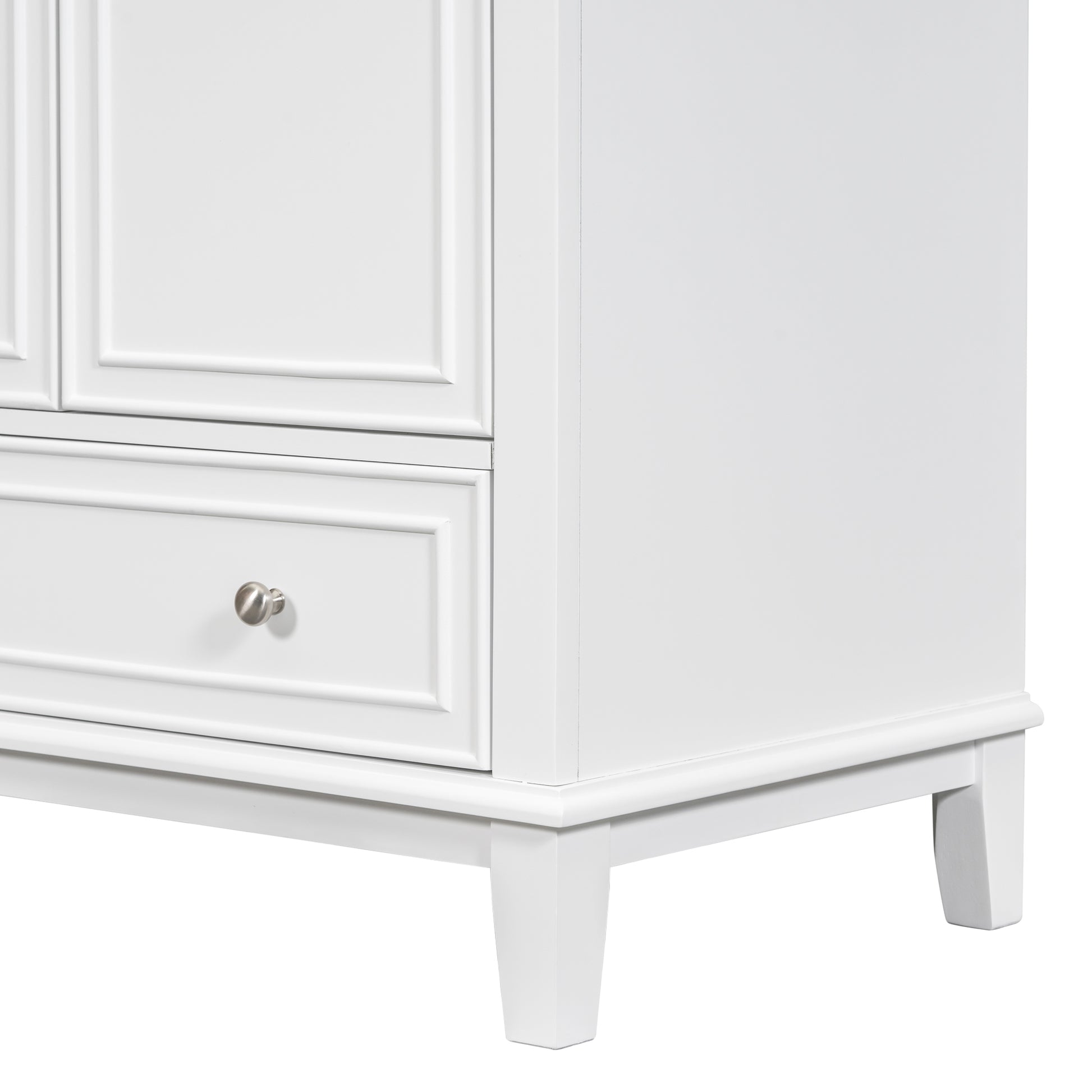 30" Bathroom Vanity With Sink Combo, Multi Functional Bathroom Cabinet With Doors And Drawer, Solid Frame And Mdf Board, White Old Sku:Sy999606Aak White Solid Wood Mdf