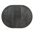 Farmhouse Dining Table Extendable Round Table For Kitchen, Dining Room Black Black Solid Wood Mdf