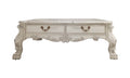 Dresden Coffee Table, Bone White Finish Lv01686 White Wood