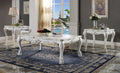 Dresden End Table, Bone White Finish Lv01692 White Wood