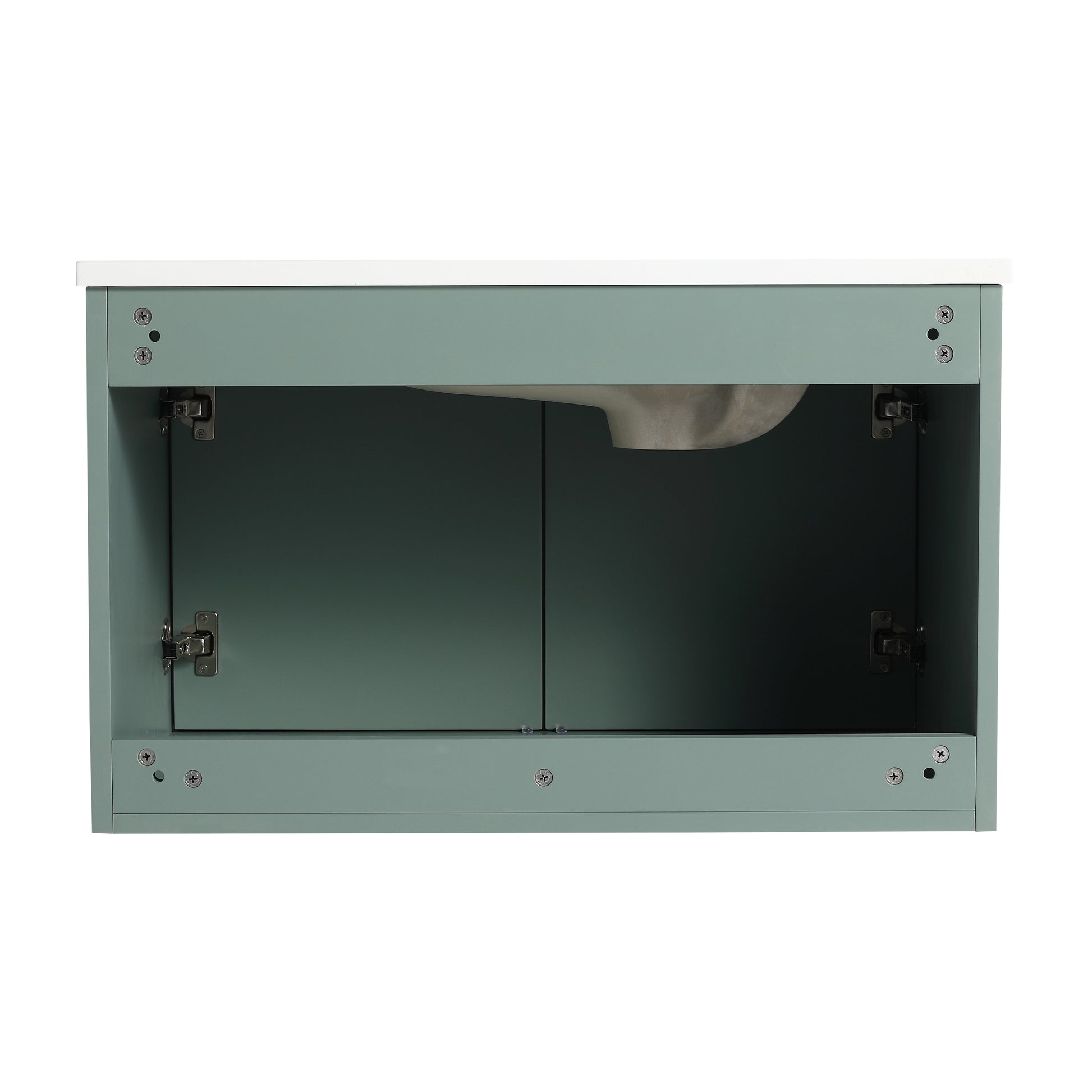 30 Inch Wall Mounted Bathroom Vanity, Soft Close Doors, For Small Bathroom Kd Packing Green 2 Bathroom Wall Mounted Modern Plywood