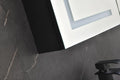 48*30 In Led Mirror Lighted Medicine Cabinet With Lights, Led Medicine Cabinet W Defogger, Dimmer, 3X Makeup Mirror, Outlets & Usb Matte Black Aluminium