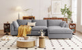 Upholstery Convertible Sectional Sofa, L Shaped Couch With Reversible Chaise Gray Polyester