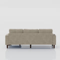 Convertible Combination Sofa Sofa L Shaped Sofa With Footstools With Storage, Beige Sofa For Living Room, Living Room Bedroom Office Small Space 3 Seater Combination Sofa Beige Metal 3 Seat