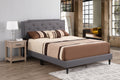 Deb G1104 Qb Up Queen Bed All In One Boxgray Gray Foam Fabric