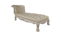 Dresden Chaise W Pillow, Synthetic Leather & Bone White Finish Ac01693 White Pu Leather