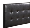 Caldwell G1304 Tb Up Twin Bedblack Box Spring Required Twin Black Foam Faux Leather Pu