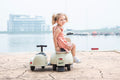 6V Licensed Vespa Scooter Motorcycle With Side Car For Kids, Gray Gray Chrome