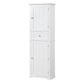 Tall Bathroom Storage Cabinet, Freestanding Storage Cabinet With Drawer And Adjustable Shelf, Mdf Board With Painted Finish, White White Mdf