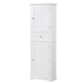 Tall Bathroom Storage Cabinet, Freestanding Storage Cabinet With Drawer And Adjustable Shelf, Mdf Board With Painted Finish, White Old Sku:Wf312727Aak White Mdf