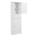 Tall Bathroom Storage Cabinet, Freestanding Storage Cabinet With Drawer And Adjustable Shelf, Mdf Board With Painted Finish, White White Mdf