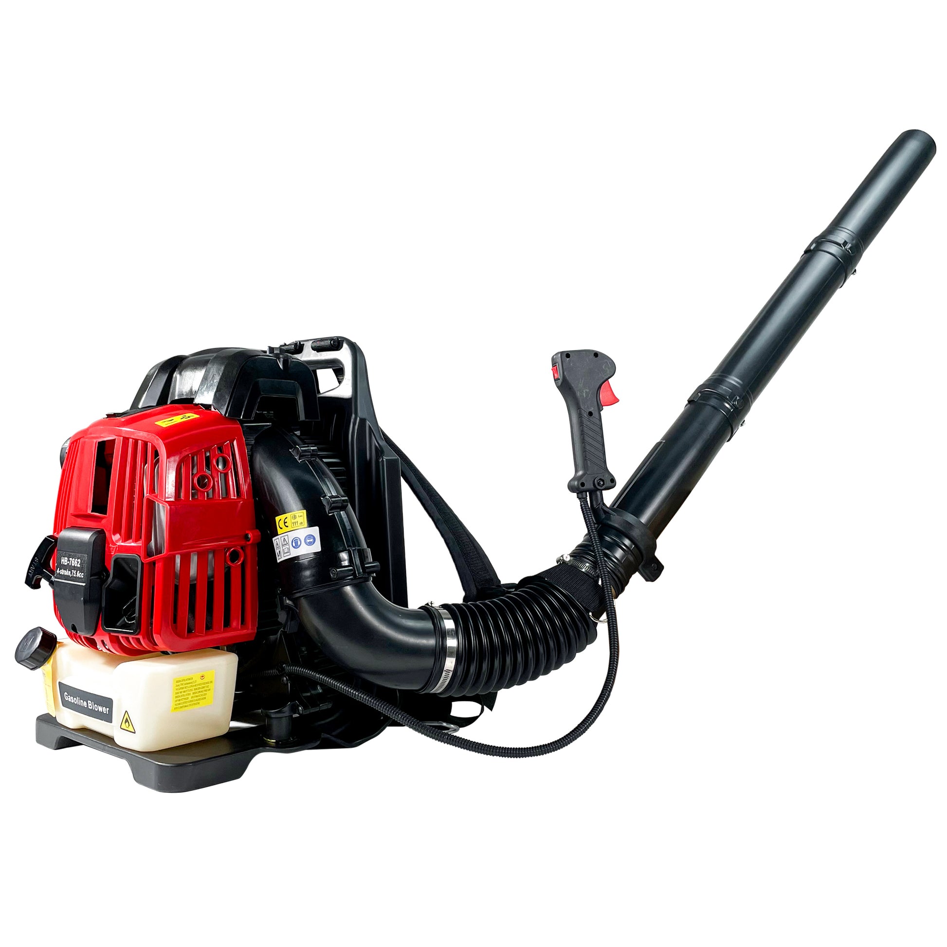 Backpack Gas Leaf Blower,76Cc,660Cfm,200Mph ,4 Stroke Air Cooling Gas Backpack Grass Blower,Snow Blower Epa Compliant Red American Design Metal Metal