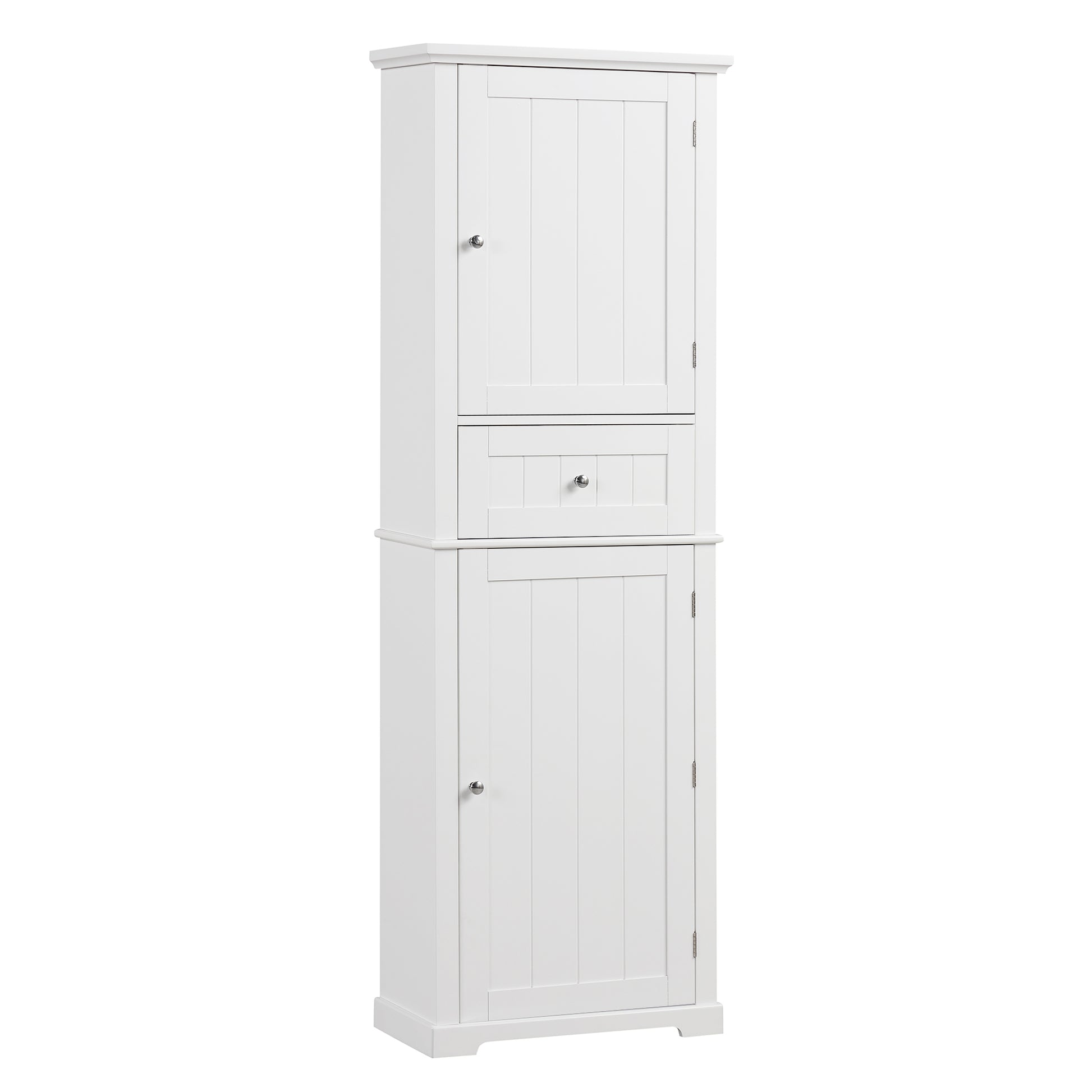Tall Bathroom Storage Cabinet, Freestanding Storage Cabinet With Drawer And Adjustable Shelf, Mdf Board With Painted Finish, White Old Sku:Wf312727Aak White Mdf