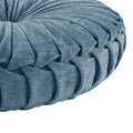 Poly Chenille Round Floor Pillow Cushion Aqua Polyester