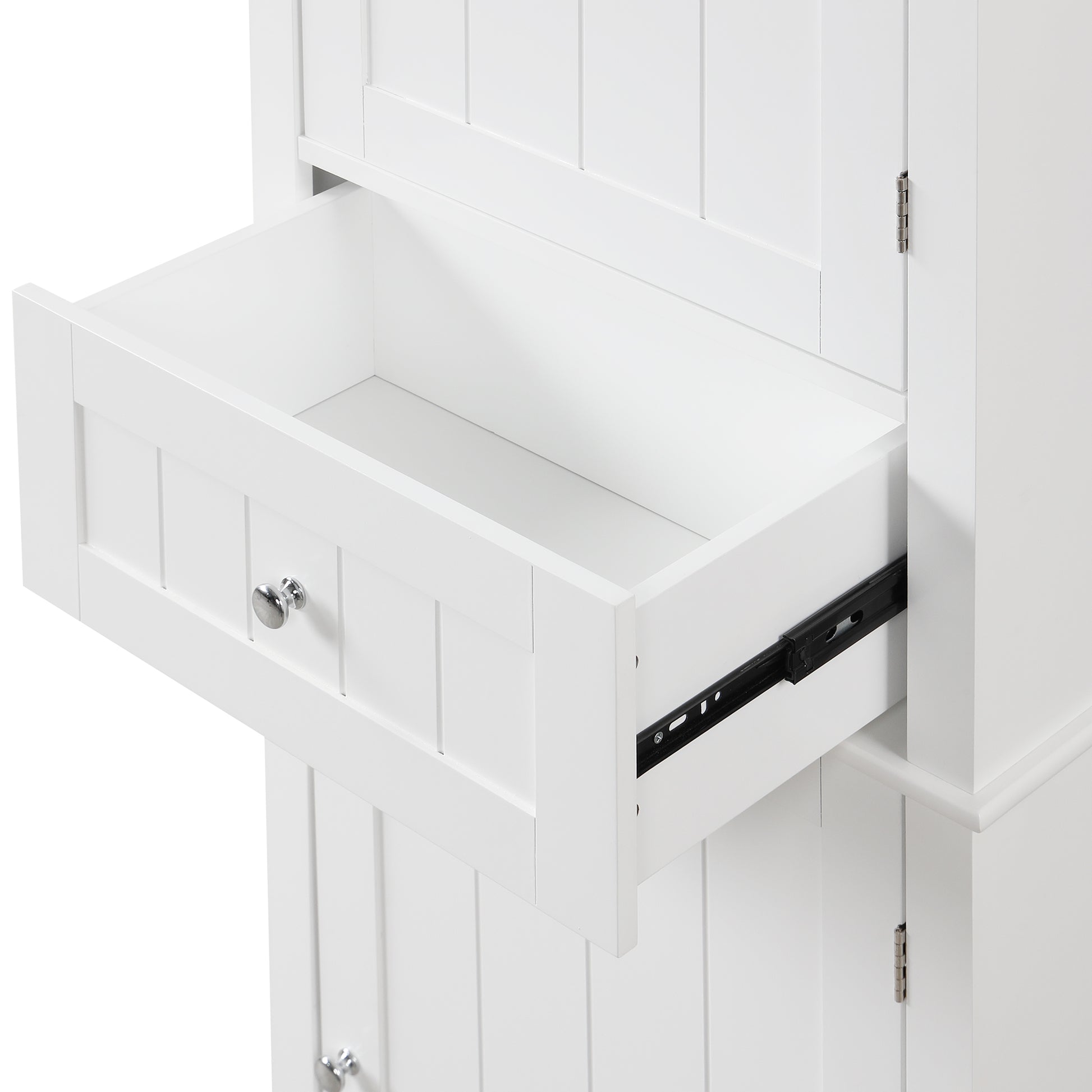 Tall Bathroom Storage Cabinet, Freestanding Storage Cabinet With Drawer And Adjustable Shelf, Mdf Board With Painted Finish, White Old Sku:Wf312727Aak White Mdf