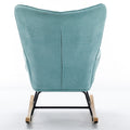 Modern Patchwork Accent Chair With Solid Wood Armrest And Feet, Mid Century Modern Accent Sofa, Fabric Sofa Chair For Living Room Bedroom Studio, Comfy Side Armchair For Bed Green Foam Cotton Linen