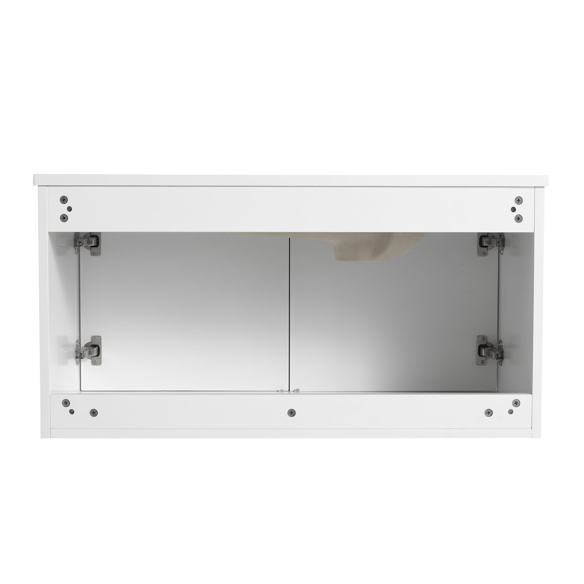 36 Inch Wall Mounted Bathroom Vanity With Sink, Soft Close Doors Kd Packing White 2 Bathroom Wall Mounted Modern Plywood