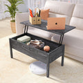 Mdf Lift Top Coffee Table With Storage For Living Room,Dark Grey Oak Dark Gray Mdf Mdf