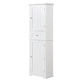 Tall Bathroom Storage Cabinet, Freestanding Storage Cabinet With Drawer And Adjustable Shelf, Mdf Board With Painted Finish, White White Mdf