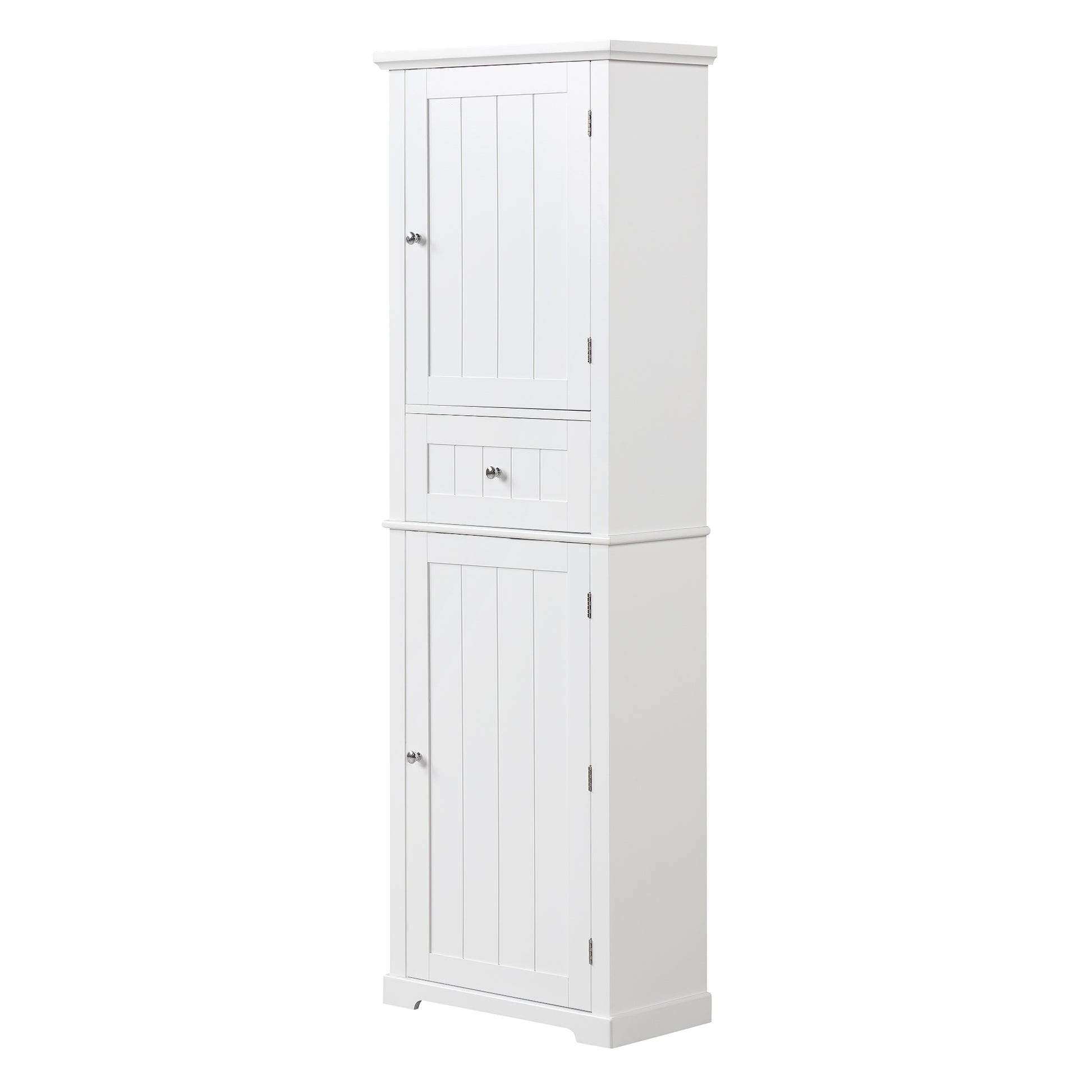 Tall Bathroom Storage Cabinet, Freestanding Storage Cabinet With Drawer And Adjustable Shelf, Mdf Board With Painted Finish, White Old Sku:Wf312727Aak White Mdf