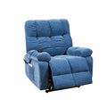 Liyasi Electric Power Lift Recliner Chair With Airbag Massage And Heating For Elderly, 3 Positions, 2 Side Pockets, Usb Charge Ports, High End Quality Cloth Power Reclining Chair Blue Foam Fabric