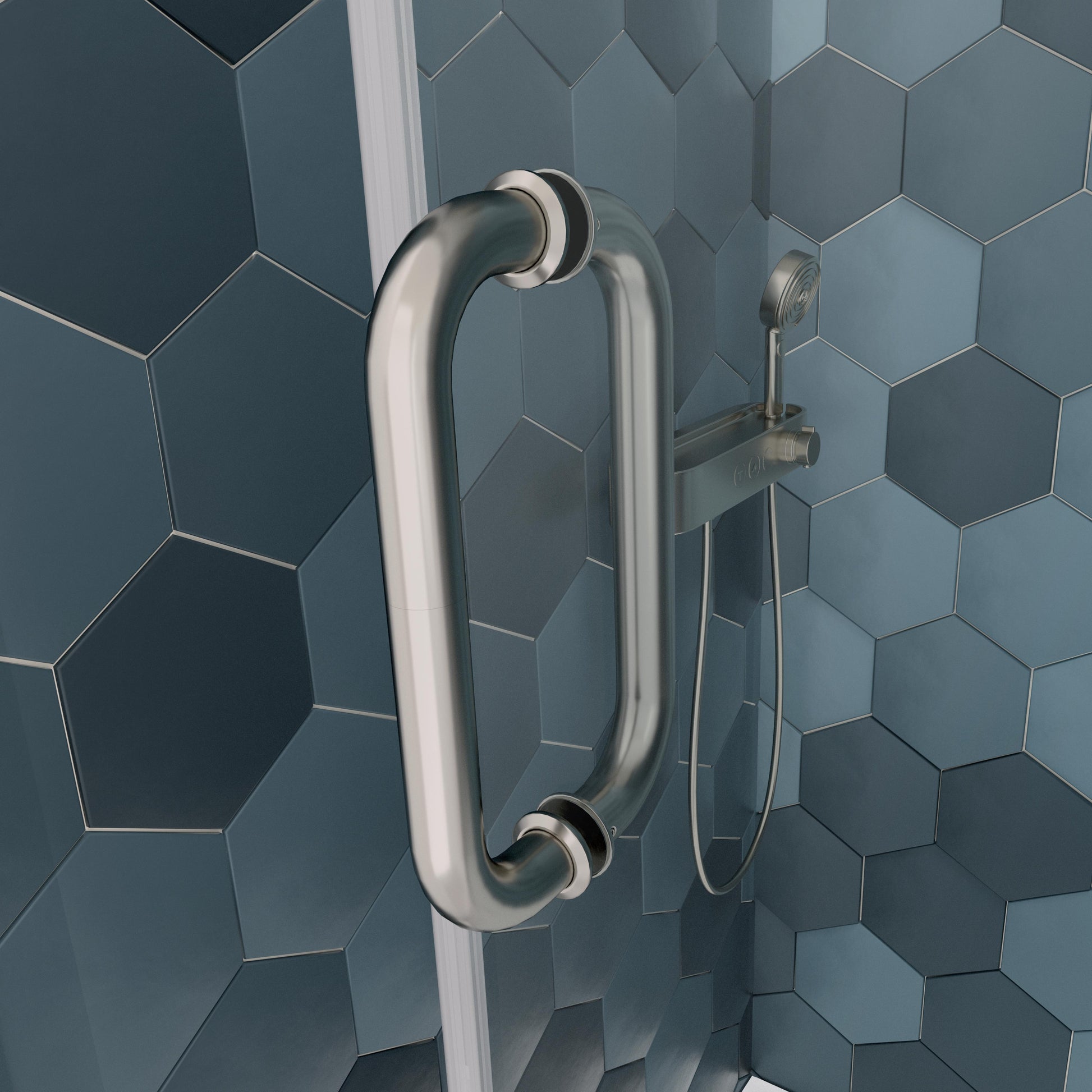 Glass Shower Door, Sliding Door, With 5 16" Tempered Glass And Polished Chrome Finish Chrome Bathroom Stainless Steel