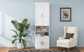 Full Size Murphy Bed With 1 Side Cabinet Storage Shelf, 61.5 Inch Cabinet Bed Folding Wall Bed With Desk Combo Perfect For Guest Room,Study, Office,White Old Sku:Bs300609Aac Box Spring Not Required Full White Wood White Pine Murphy Solid Wood Mdf