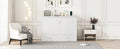 Full Size Murphy Bed Wall Bed With Drawer And A Set Of Sockets & Usb Ports, Pulley Structure Design, White White Solid Wood Mdf