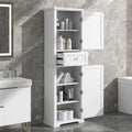 Tall Bathroom Storage Cabinet, Freestanding Storage Cabinet With Drawer And Adjustable Shelf, Mdf Board With Painted Finish, White Old Sku:Wf312727Aak White Mdf