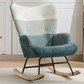 Modern Patchwork Accent Chair With Solid Wood Armrest And Feet, Mid Century Modern Accent Sofa, Fabric Sofa Chair For Living Room Bedroom Studio, Comfy Side Armchair For Bed, Green Dark Green Green Dark Green Foam Teddy