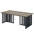 Zudora Coffee Table, Antique Oak & Black Finish Lv01751 Oak Mdf