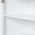 Tall Bathroom Storage Cabinet, Freestanding Storage Cabinet With Two Different Size Drawers And Adjustable Shelf, Mdf Board With Painted Finish, White White Mdf