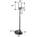 Portable Basketball Hoop System Stand Height Adjustable 7.5Ft 9.2Ft With 32 Inch Backboard And Wheels For Youth Adults Indoor Outdoor Basketball Goal Transparent Iron