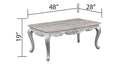 Melrose Traditional Style Coffee Table Made With Wood In Silver Finish Silver Gray Primary Living Space Traditional Open Storage Coffee & End Tables Wood Parsons