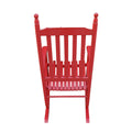 Wooden Porch Rocker Chair Rose Red Rose Red Solid Wood