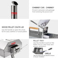 Semi Automatic Silver 12 Outdoor Pizza Oven Portable Wood Fired Pizza Oven Outdoor Cooking Pizza Maker Portable Pizza Oven For Authentic Stone Baked Pizzas Silver Garden & Outdoor American Design Stainless Steel Stainless Steel