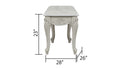 Tuscan Traditional Style End Table Made With Wood In Silver Silver Grey Primary Living Space Traditional Coffee & End Tables Glossy Wood Parsons