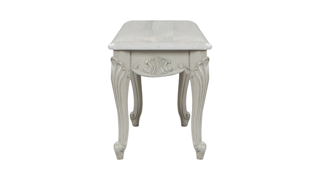 Tuscan Traditional Style End Table Made With Wood In Silver Silver Grey Primary Living Space Traditional Coffee & End Tables Glossy Wood Parsons