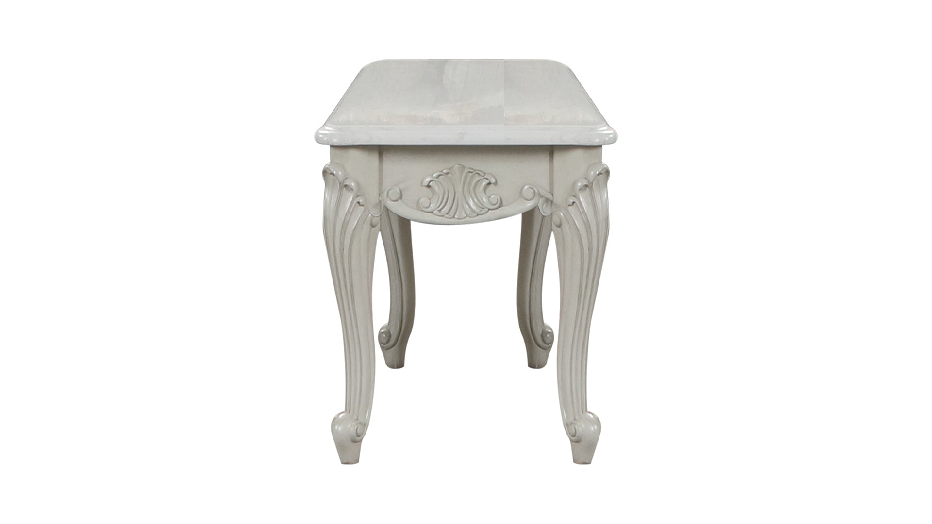 Tuscan Traditional Style End Table Made With Wood In Silver Silver Grey Primary Living Space Traditional Coffee & End Tables Glossy Wood Parsons