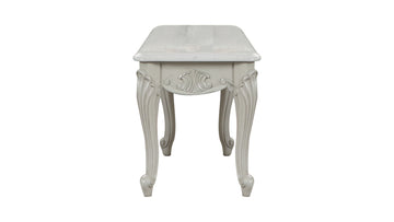 Tuscan Traditional Style End Table Made With Wood In Silver Silver Grey Primary Living Space Traditional Coffee & End Tables Glossy Wood Parsons