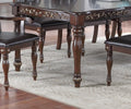 Formal 1Pc Dining Table W 2X Leaves Only Brown Finish Antique Design Rubberwood Large Family Dining Room Furniture Brown Brown Dining Room Antique,Traditional Rubberwood Rectangular Kitchen & Dining Tables Rubber Wood
