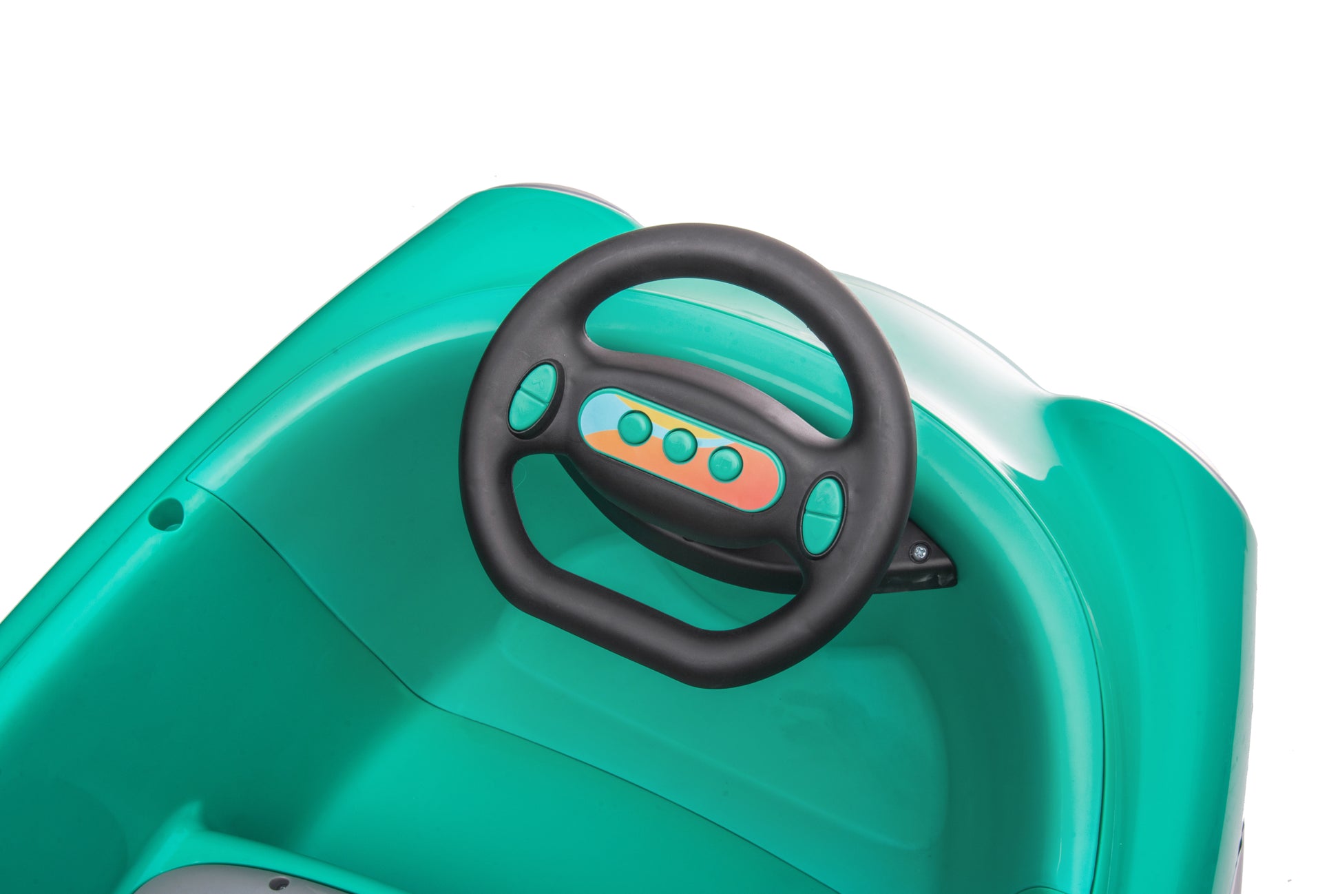 Bumper Car For Kids, 12V Dual Drive 1 6 Years Old Children'S Electric Car With Pushrod Dinner Plate Usb Bt Music Rocking Horse Mode Anti Collision Bumper Ride On Car Green 50 99 Lbs Iron Plastic